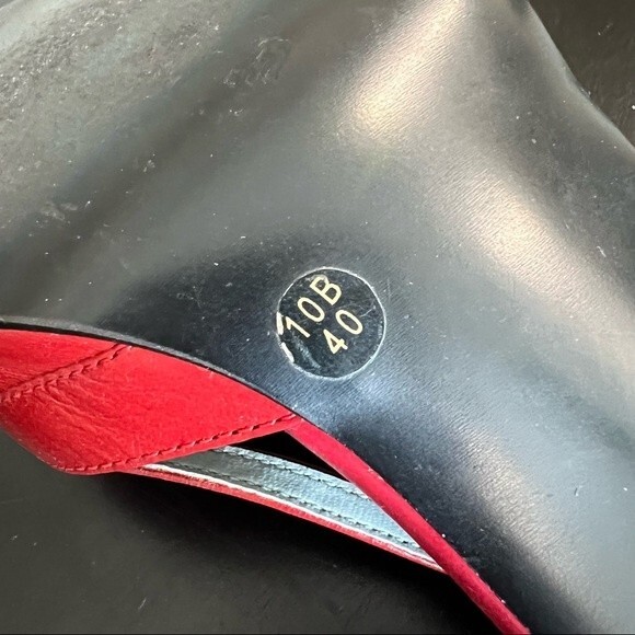 BCBG Red Classic Slingback Heels Pumps with Bow & Pointed Toe Women’s 10 - Picture 11 of 12